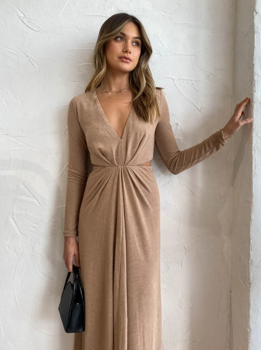 Acler Brighton Dress in Almond