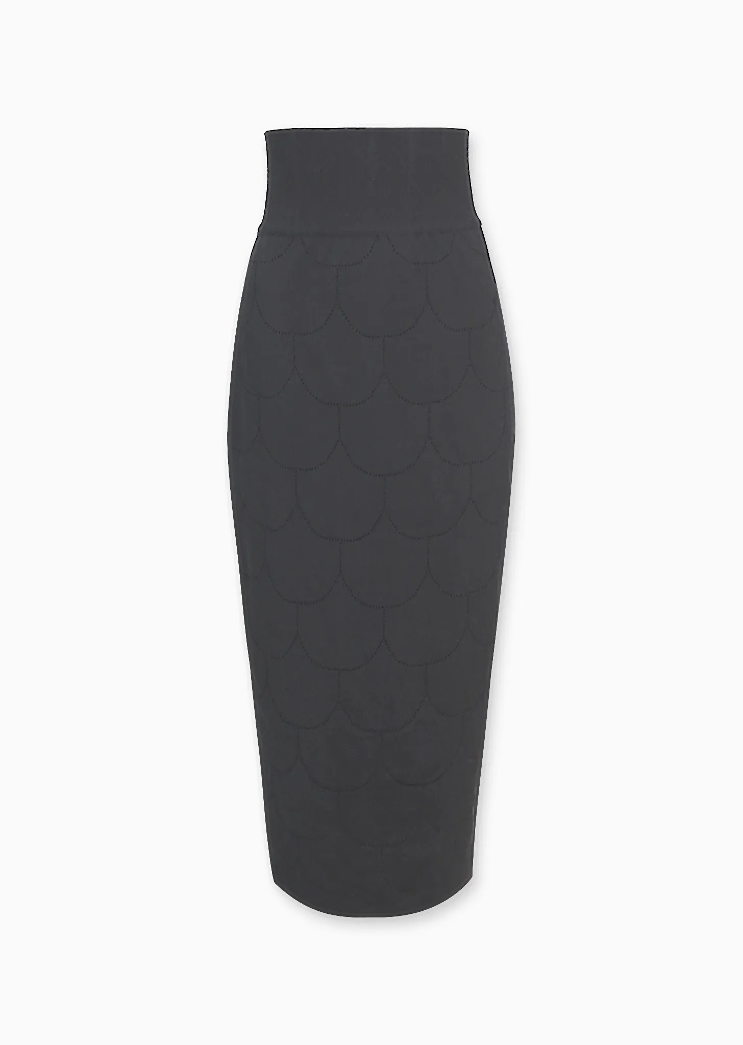 Adrianne – Midi Skirt with Laser Cut Black Contrast Scales Design