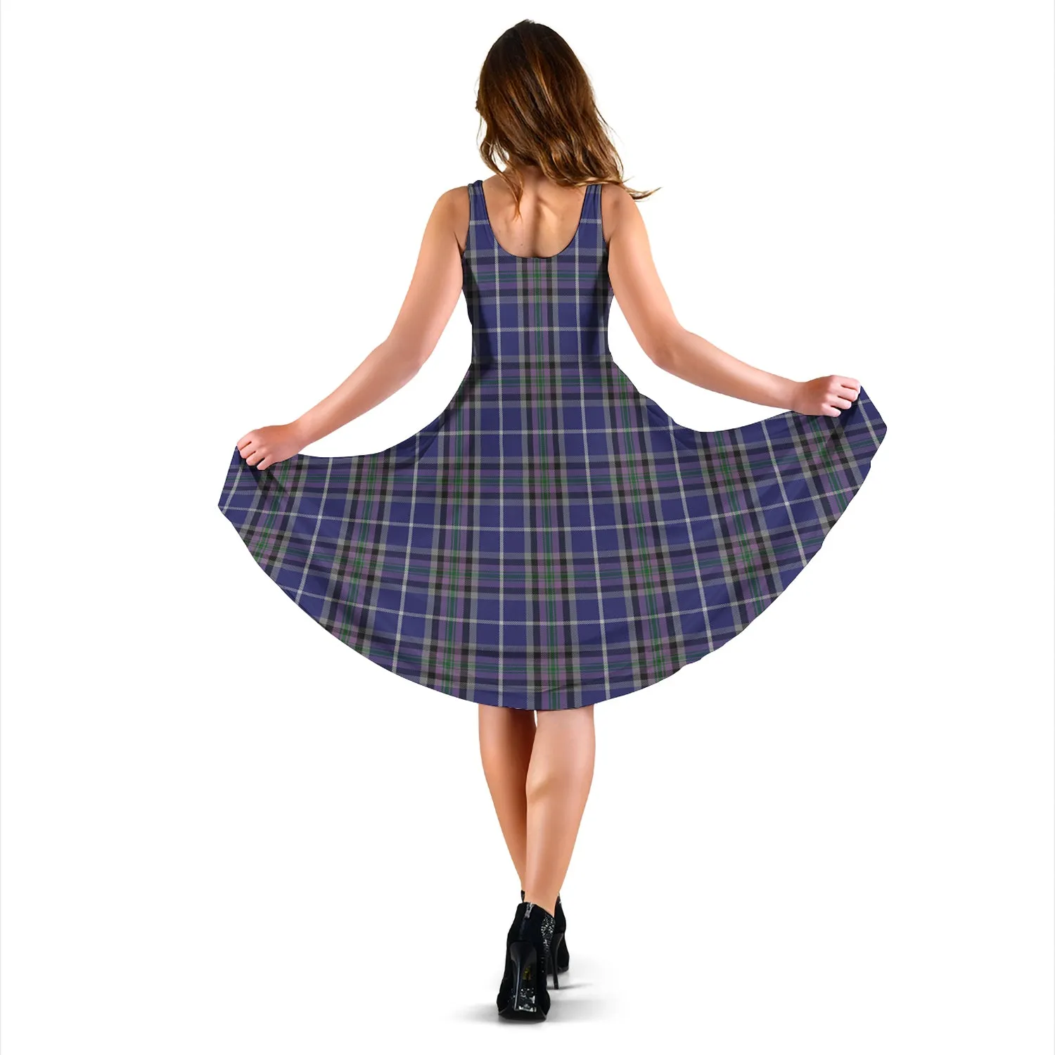 Alexander of Menstry Tartan Sleeveless Midi Womens Dress