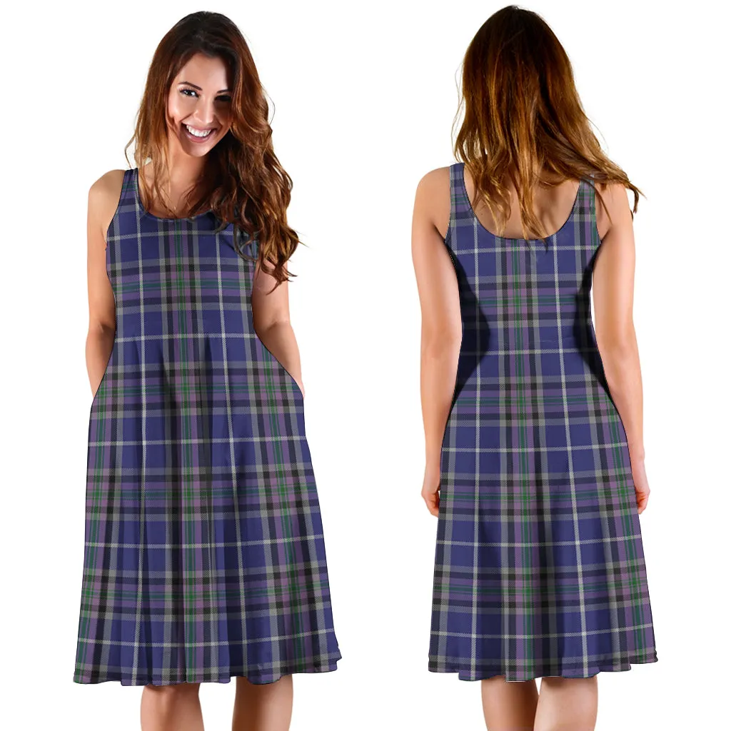 Alexander of Menstry Tartan Sleeveless Midi Womens Dress