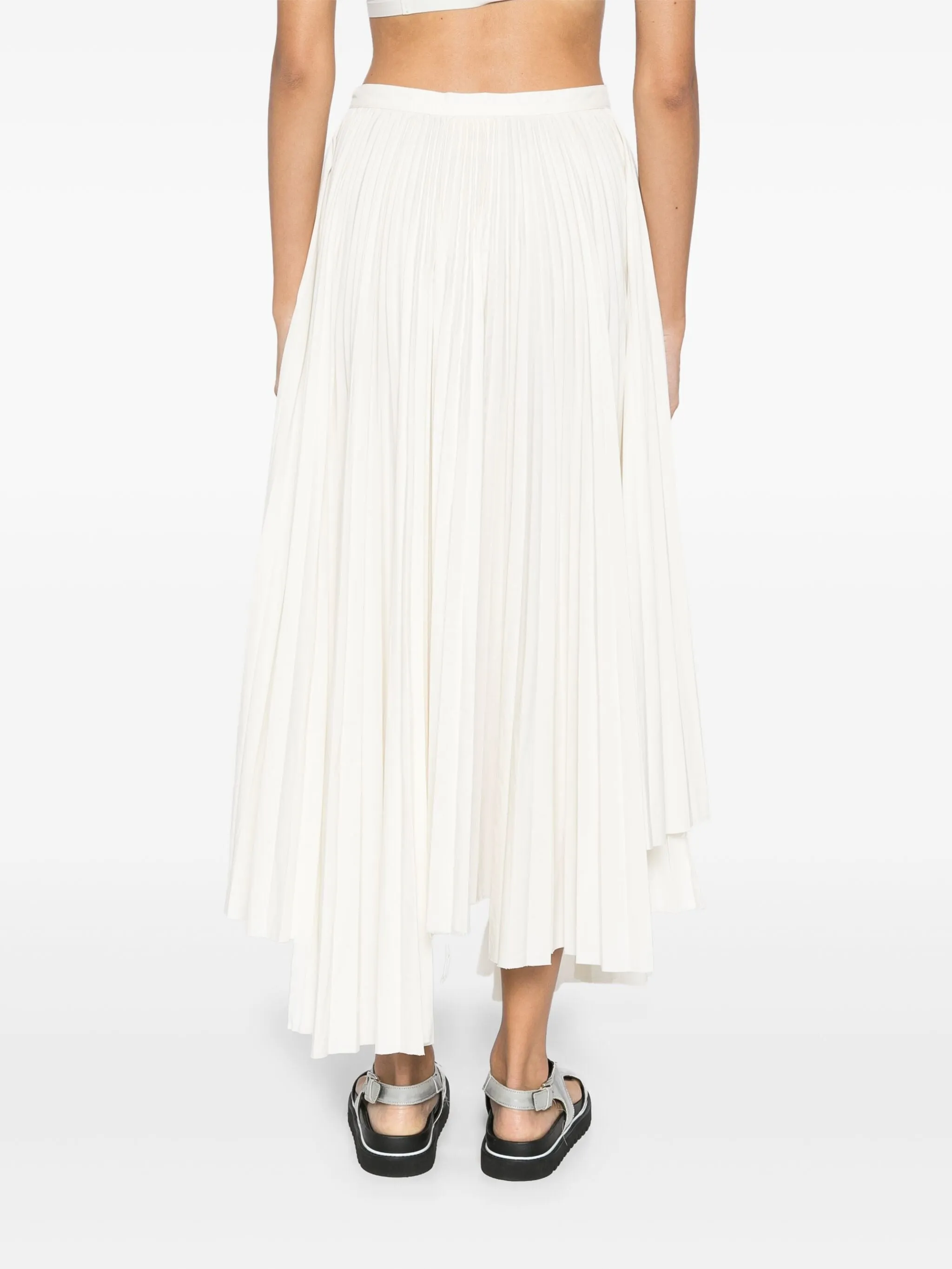 ASYMMETRIC PLEATED SKIRT