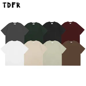 Basic Short Sleeve T-shirt Mens Solid Color Casual Loose Half-sleeve Cotton Tee