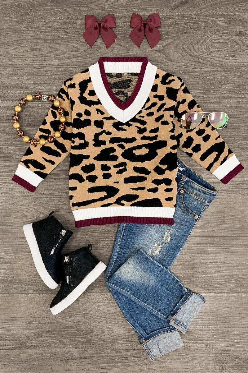 Cheetah V-Neck Sweater