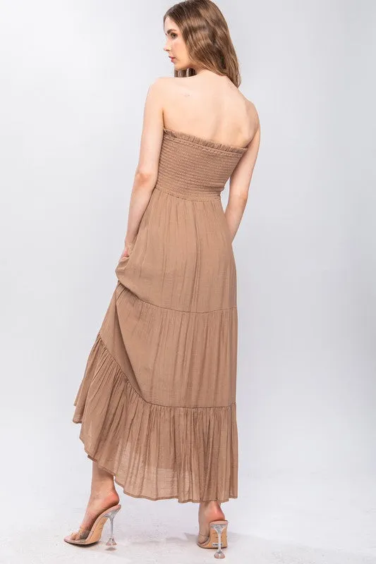 Clay Strapless Maxi Dress