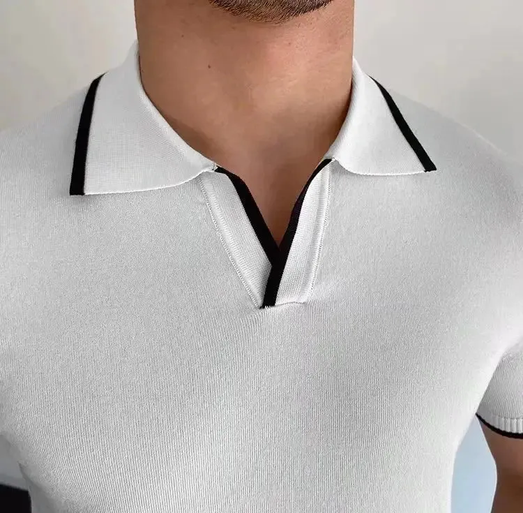 Collar Trim Polo Shirt