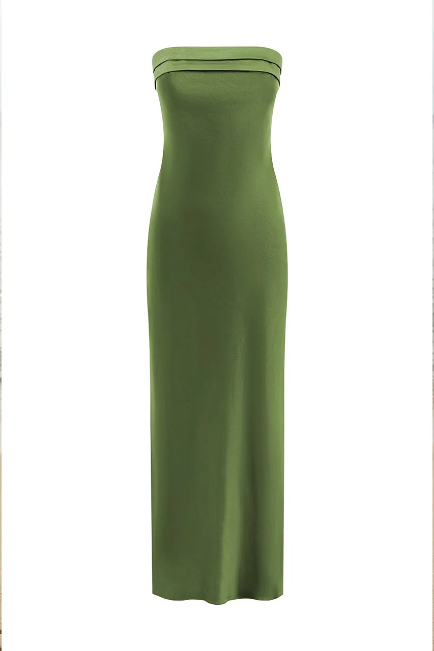 DELILAH MAXI DRESS - OLIVE