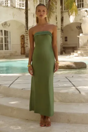 DELILAH MAXI DRESS - OLIVE