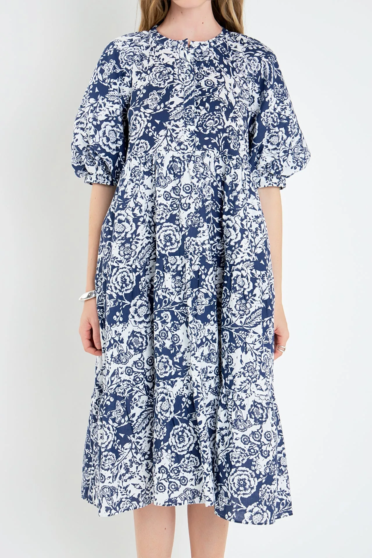 English Factory - Floral Print Midi Dress