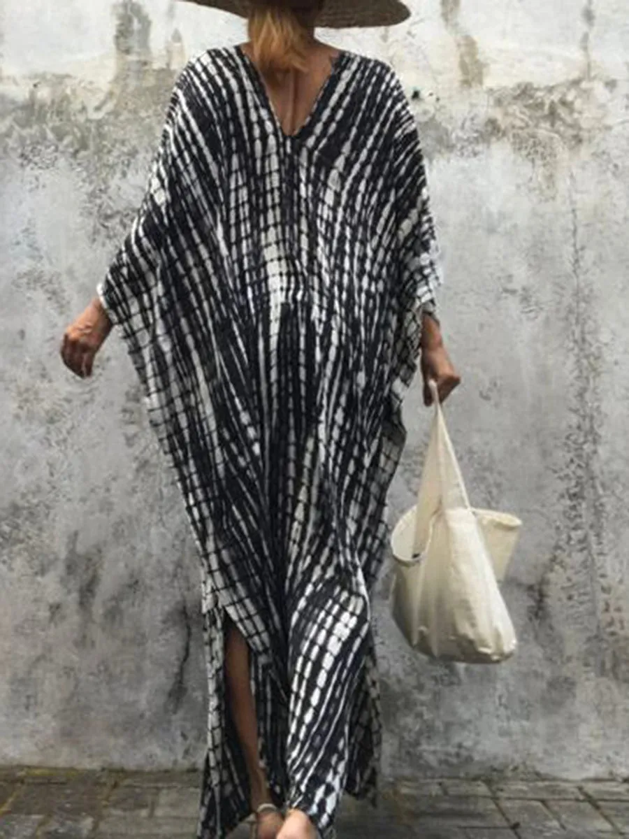 Exotic Style Tie-dye Loose Casual Dress