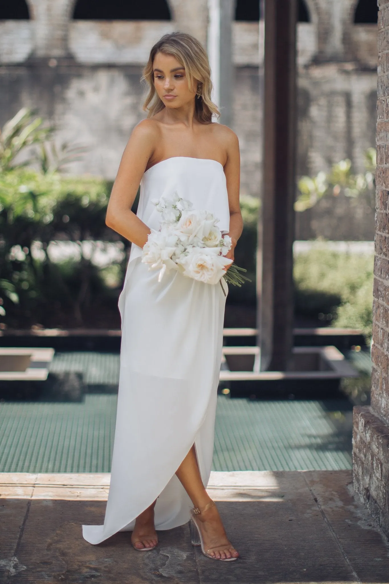 Fleur Strapless Maxi Dress - Ivory