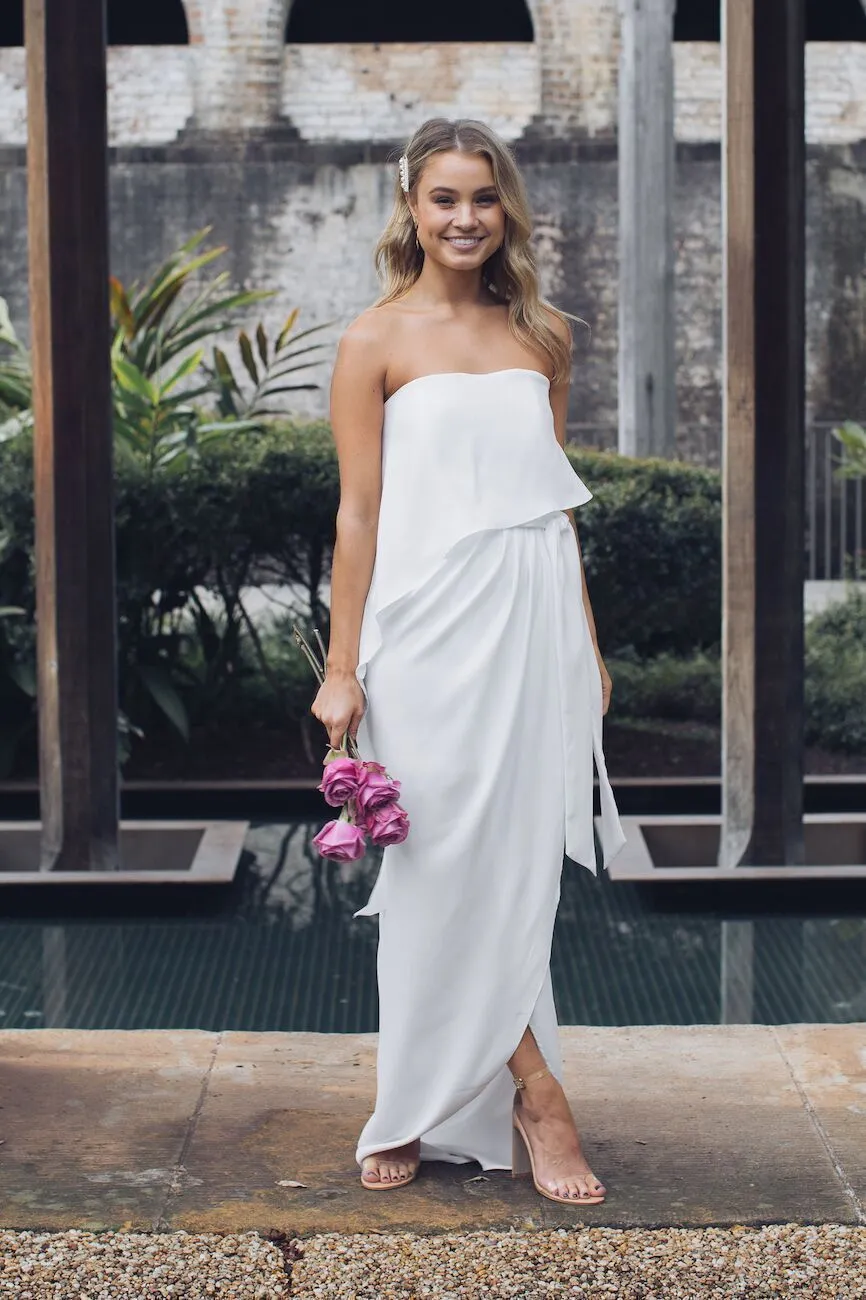 Fleur Strapless Maxi Dress - Ivory