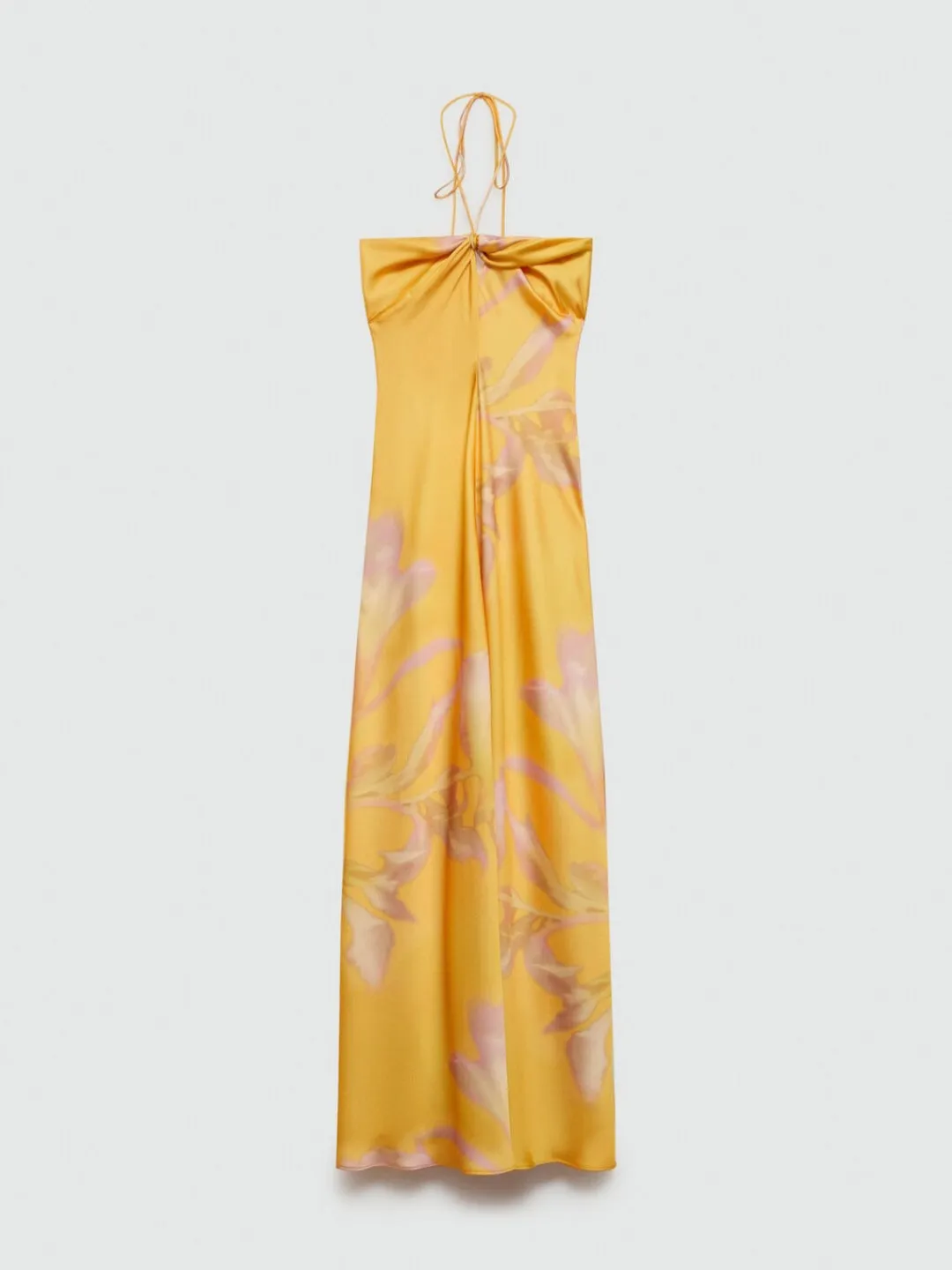 Flytonn- Halterneck Printed Satin Dress