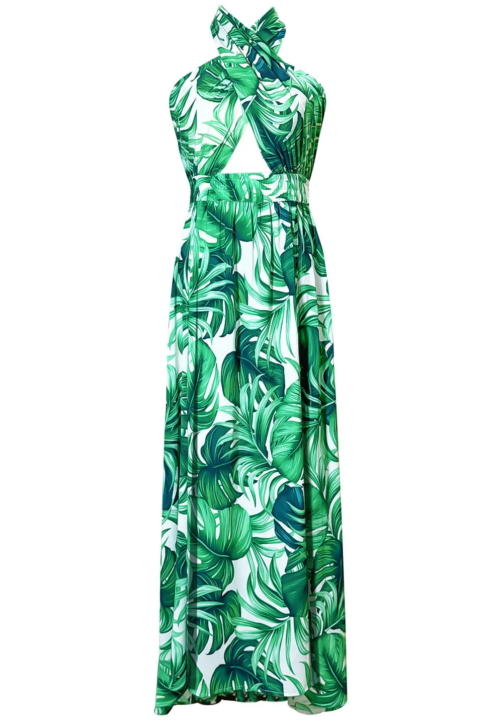 Jungle – Monstera White / Green Vera Dress