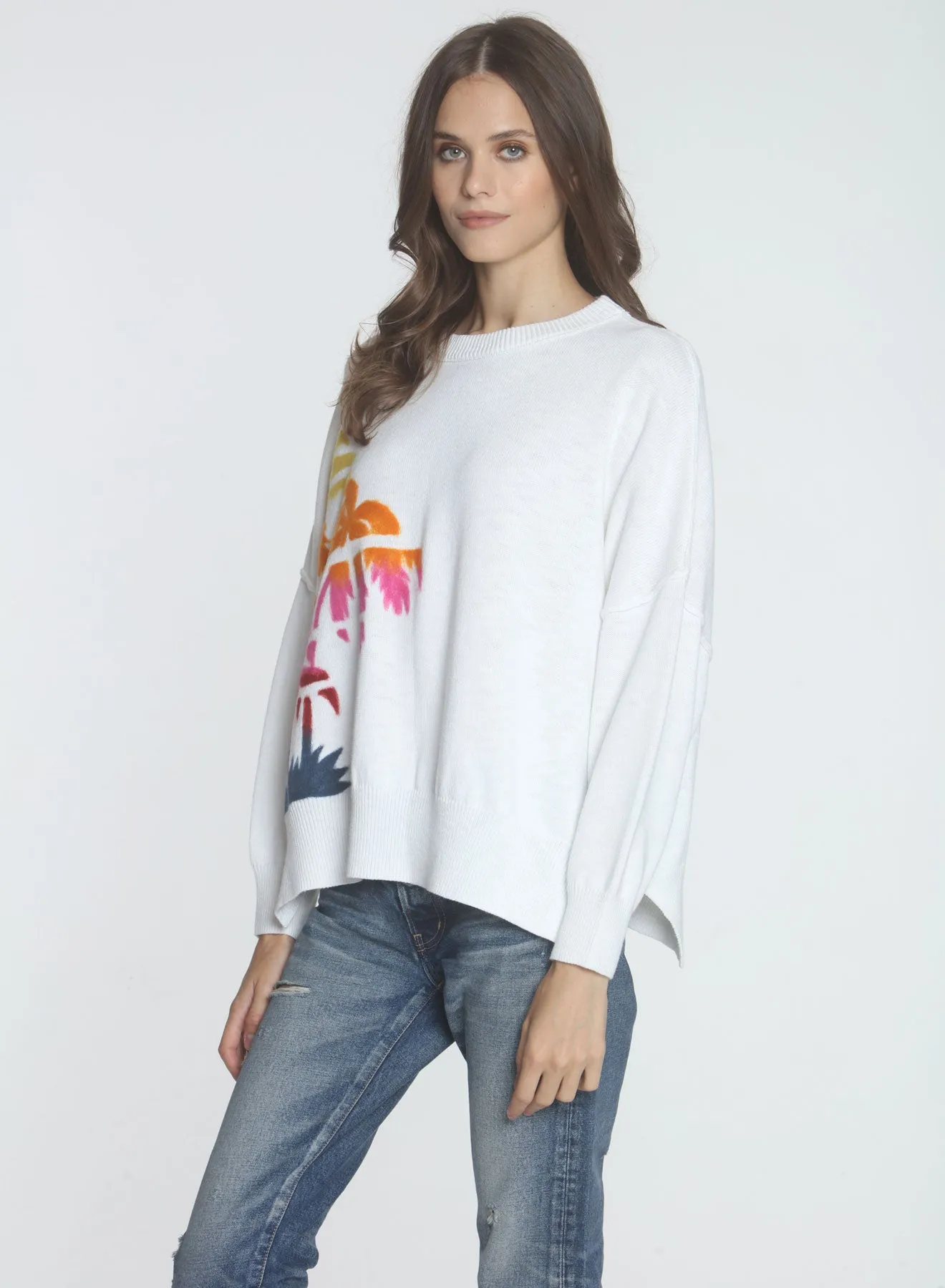 Karma Sweatshirt - White Palms