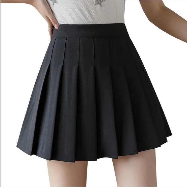 KittenAlarm - Solid Color Mini Pleated Skirts