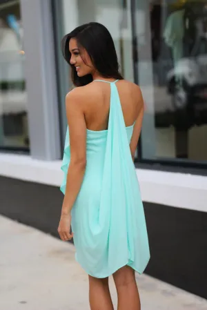 Layered Mint Short Dress