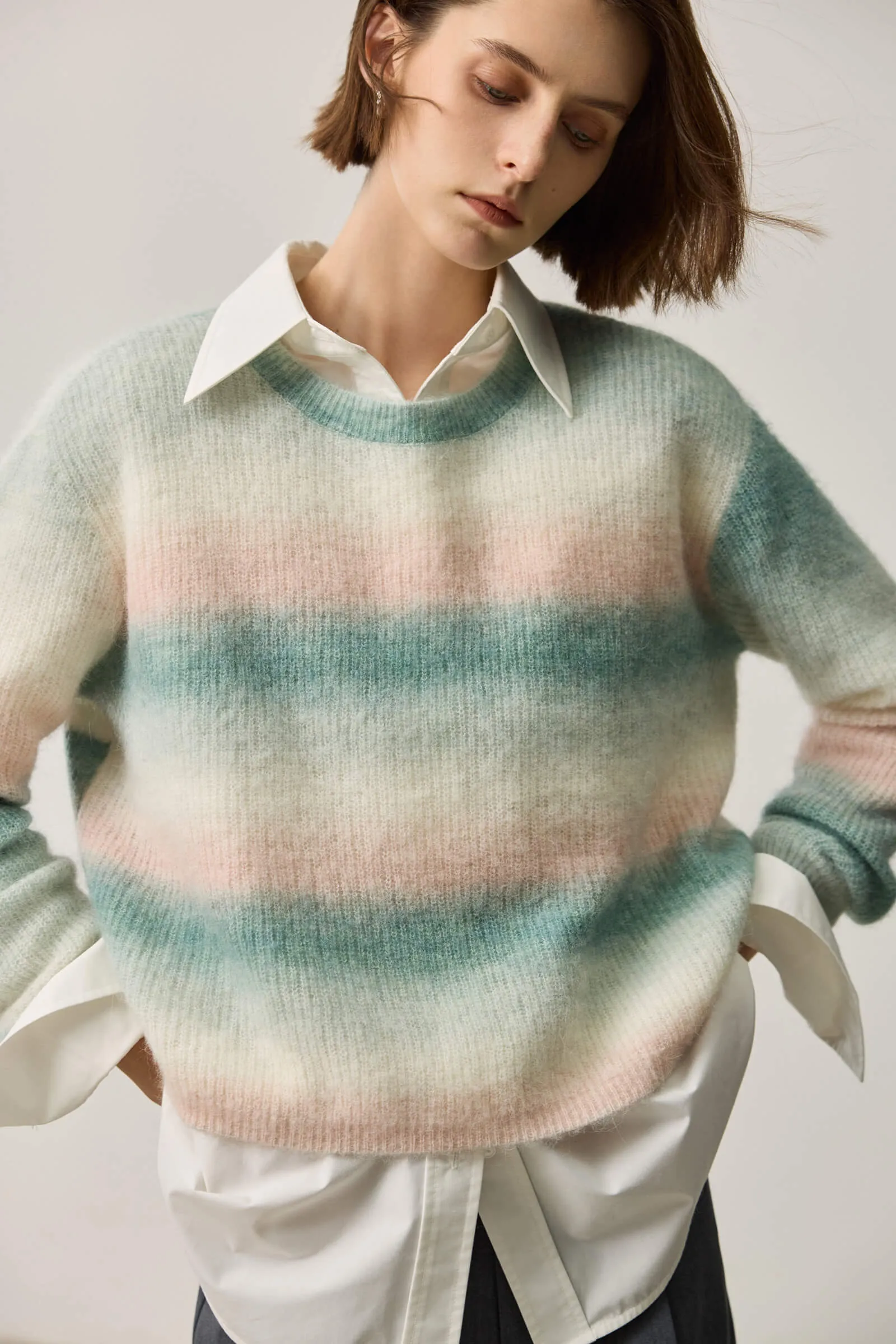 LILY Alpaca-Blend Striped Sweater