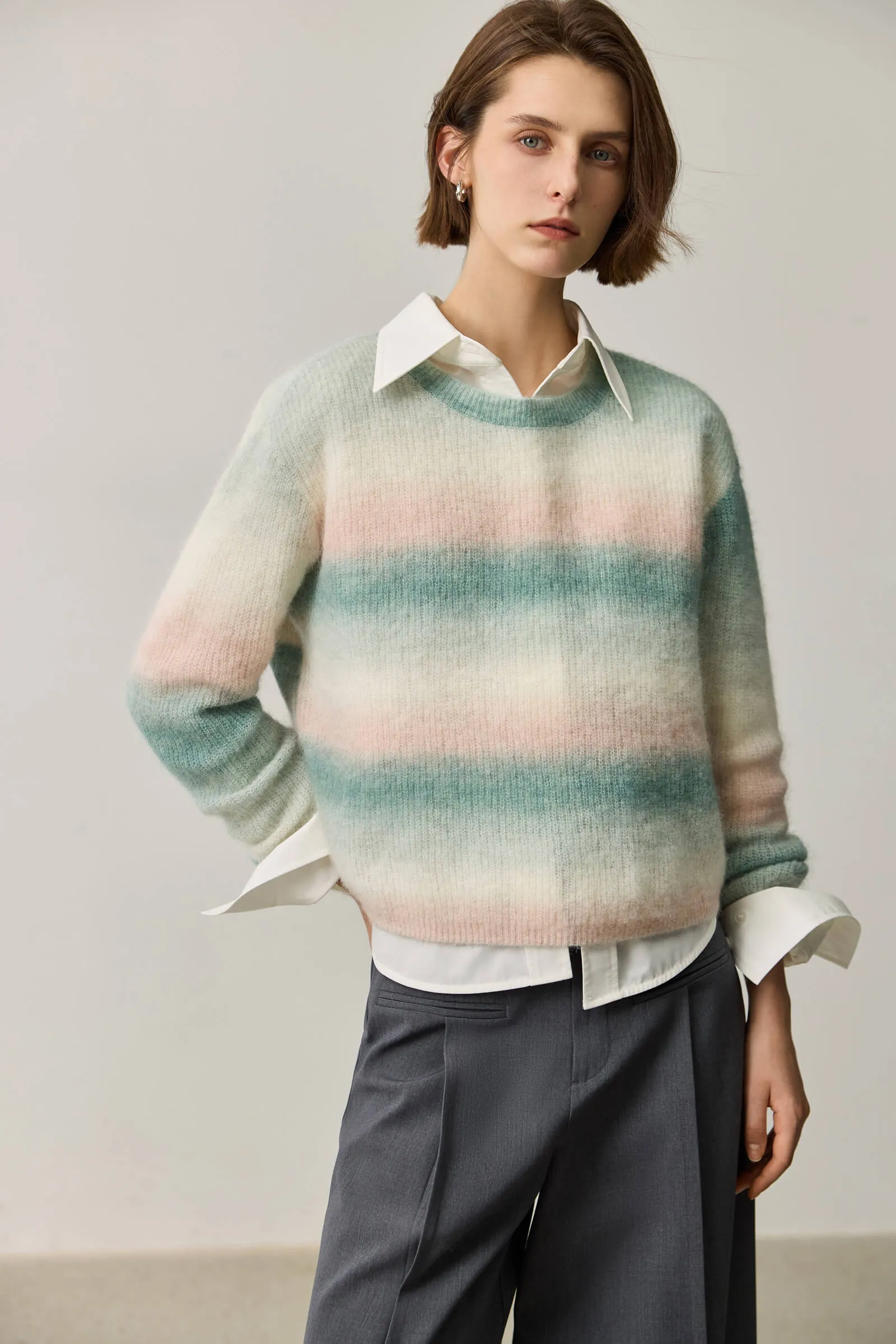 LILY Alpaca-Blend Striped Sweater