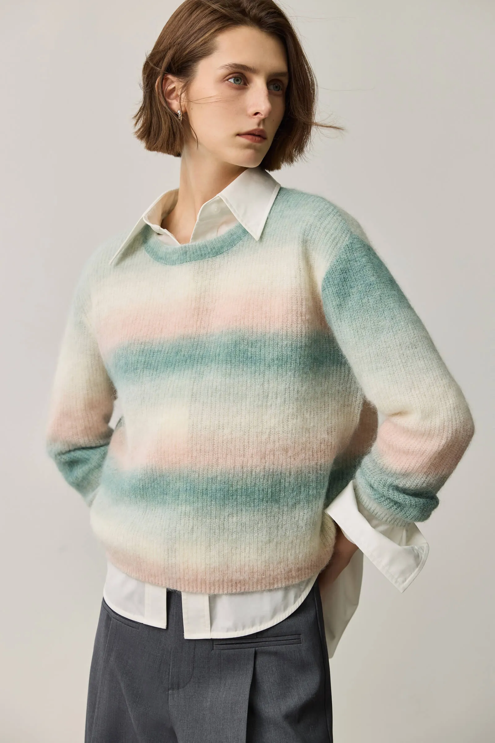 LILY Alpaca-Blend Striped Sweater