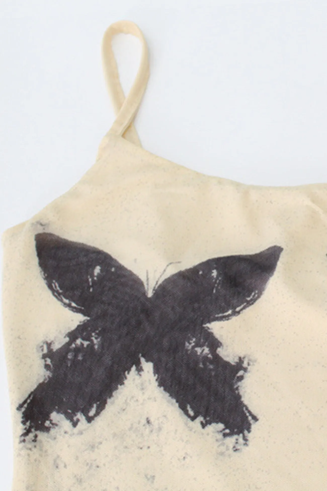 Low Cut Butterfly Print Cami Dress