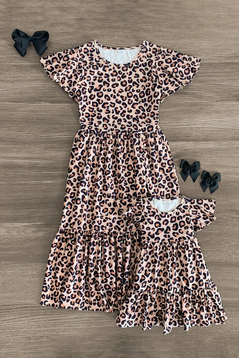 Mom & Me - Leopard Print Ruffle Dress