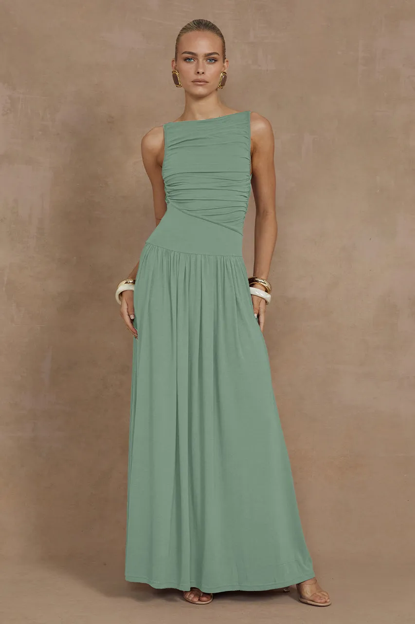 NALLA MAXI DRESS - SAGE