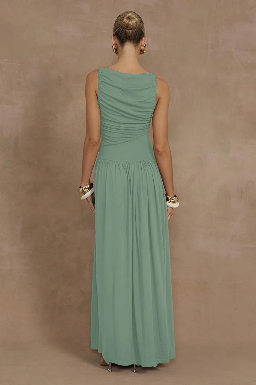 NALLA MAXI DRESS - SAGE