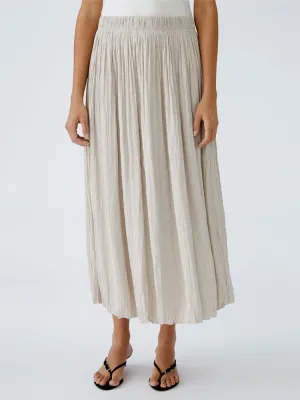 Oui Pleated Skirt Light Stone