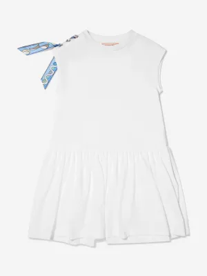 Pucci Girls Sleeveless Jersey Dress in White