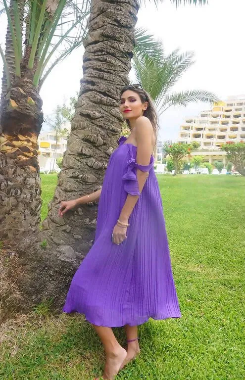 Purple Pop Maxi Dress - PALMAIA