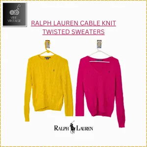 RALPH LAUREN CABLE KNIT TWISTED SWEATERS - 30 PCS (BUNDLE 2)