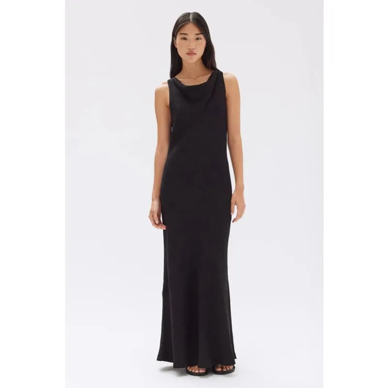 Reign Textured Midi Dress | Black