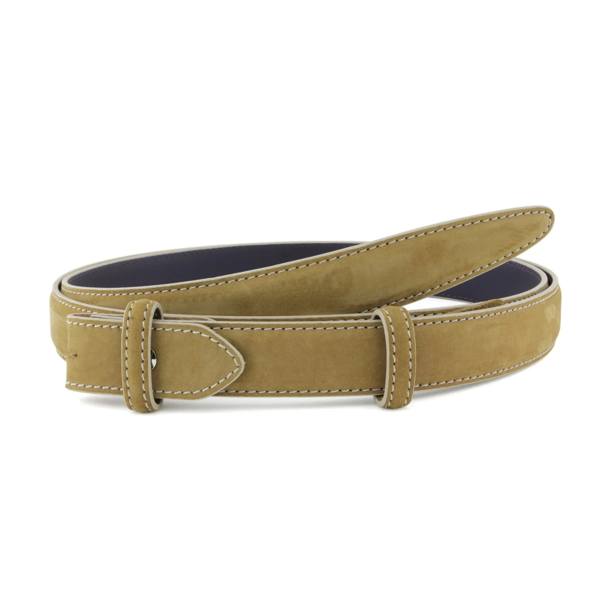 Slim Classic Nubuck Belt Strap