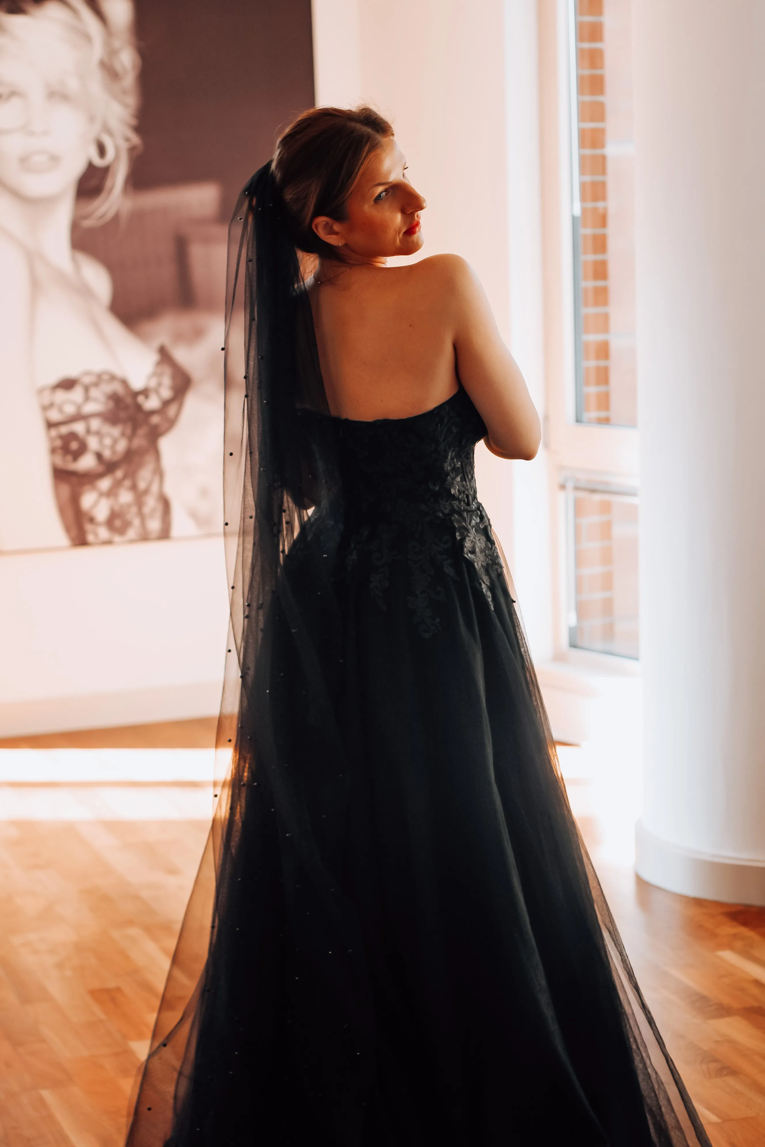 Try At Home -  Blake Black Boho Bridal Gown