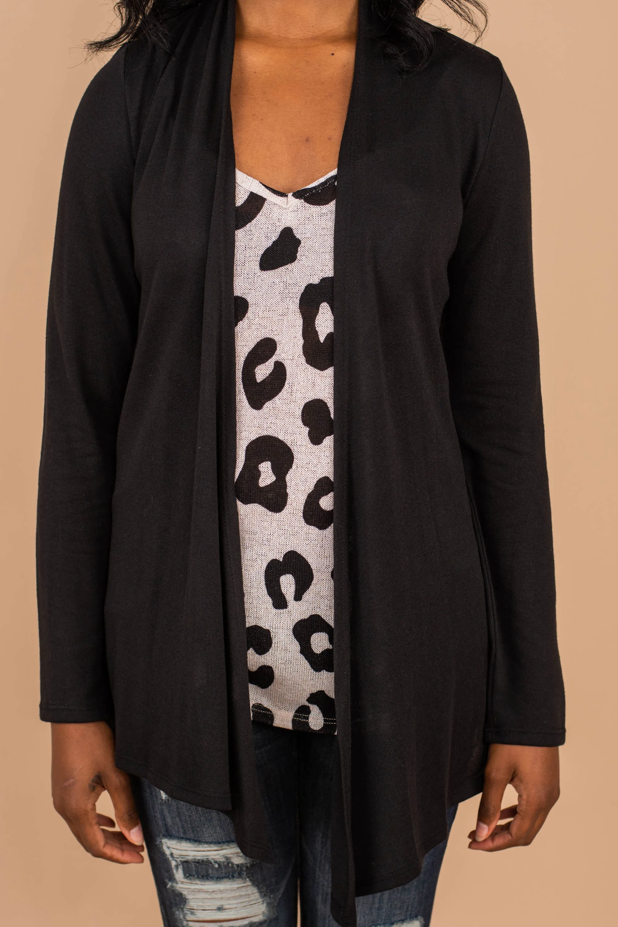 Undeniable Black Classic Cardigan