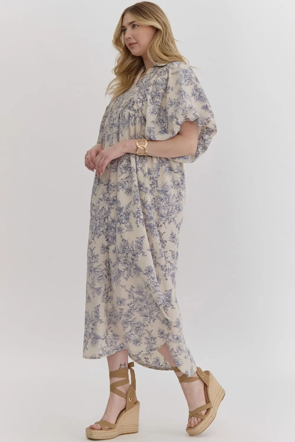 Versailles Floral Maxi Dress - Cream *Regular & Curvy*